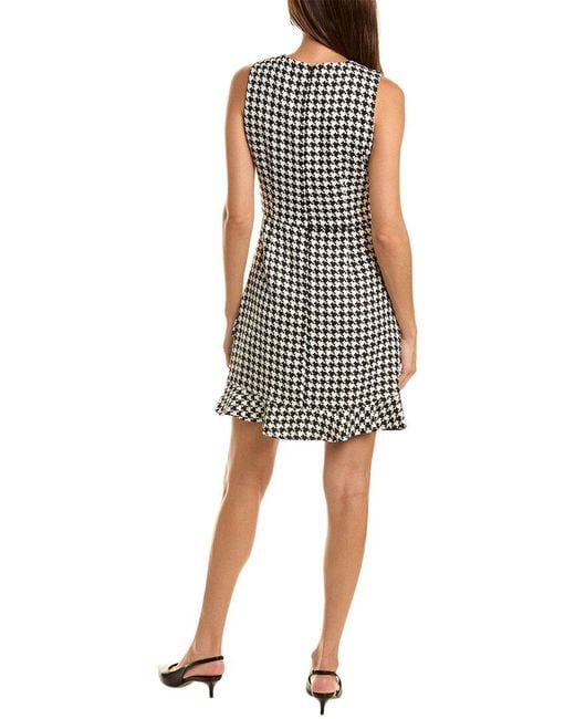 Julia Jordan Black Houndstooth Mini Dress