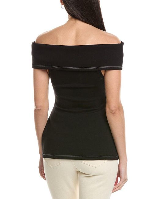 WeWoreWhat Black Fold-Over Top