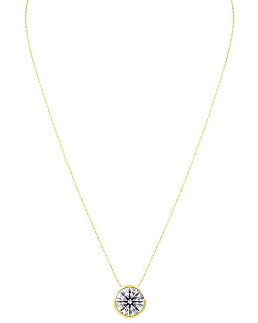 Lab Grown Diamonds Metallic 14K 5.00 Ct. Tw. Lab-Grown Diamond Solitaire Pendant