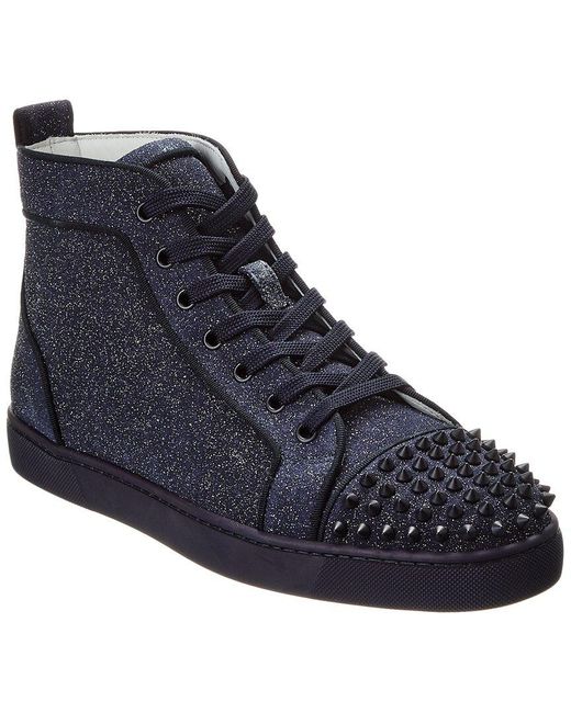 Christian Louboutin Blue Lou Spikes Orlato Leather Sneaker for men