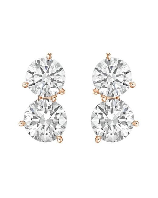 Diana M White Diana M. 14K Rose 10.00 Ct. Tw. Lab-Grown Diamond Earrings