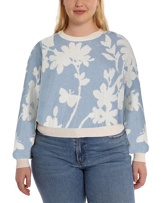 Minnie Rose Blue Plus Cashmere-Blend Sweater