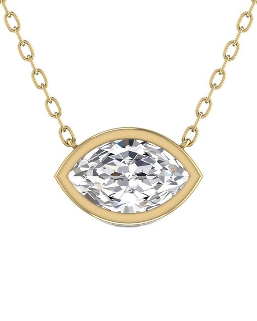 Lab Grown Diamonds Metallic 14k 0.50 Ct. Tw. Lab Grown Diamond Necklace