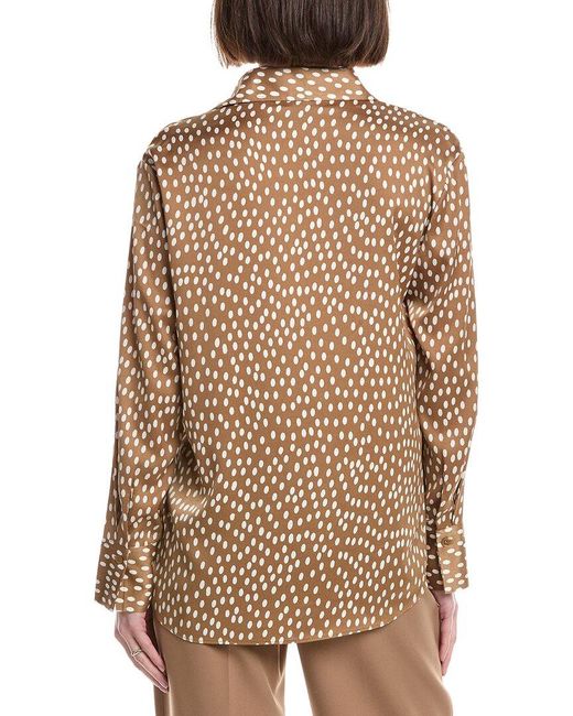 Kenneth Cole Brown Oversized Button Front Shirt