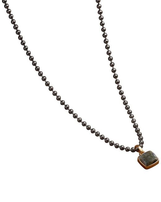 Karma and Luck Metallic Labradorite Pendant Necklace