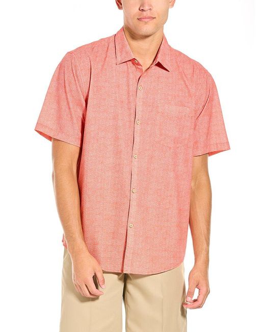 Tommy Bahama Pink Bahama Coast Tiles Shirt for men