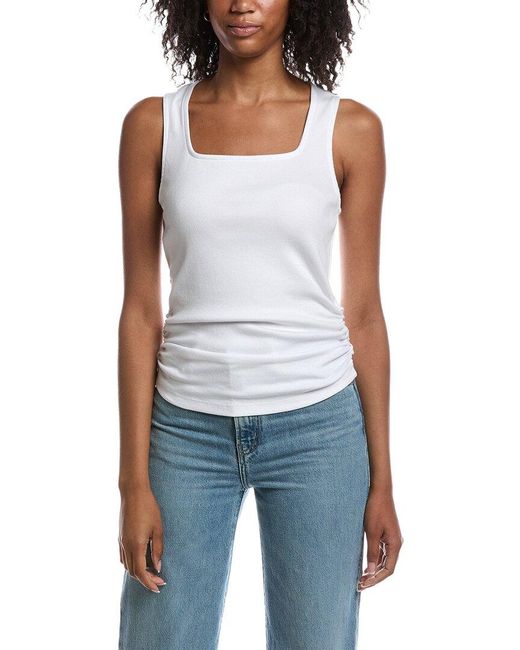 Michael Stars Blue Maccoy Square Neck Tank