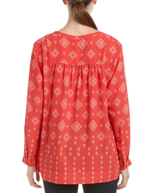 NYDJ Synthetic Bandana Print Blouse in Red Save 61 Lyst