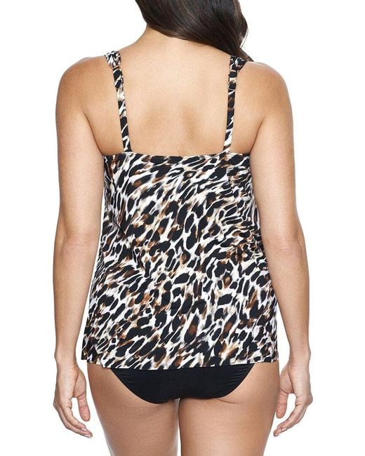 Miraclesuit Black Fur Realz Dazzle Tankini