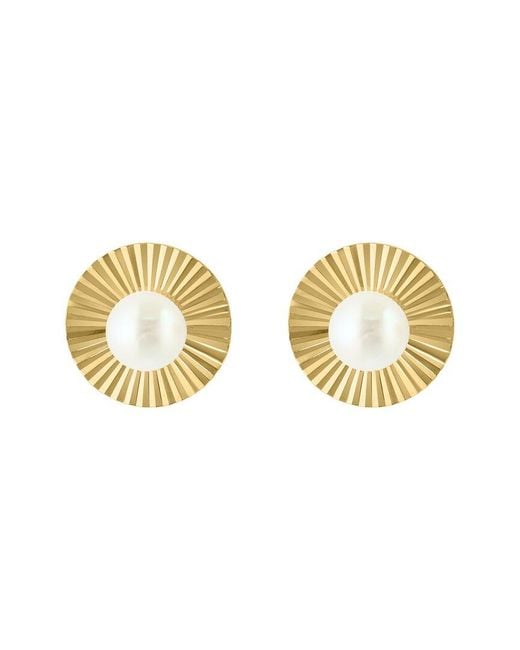 Effy Fine Jewelry Metallic 14K 6.5Mm Pearl Earrings