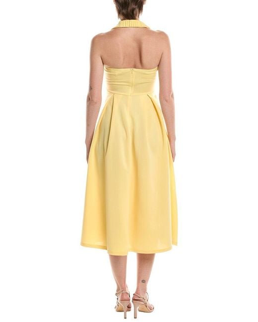 HL Affair Yellow Sleeveless Midi Dress
