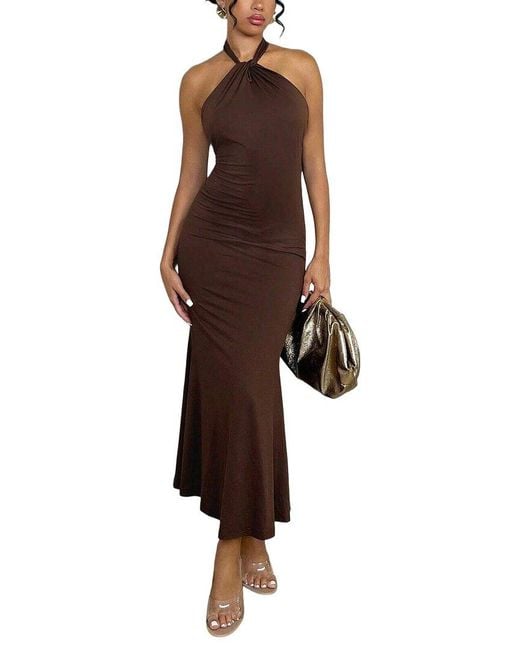 VIBI Brown Midi Dress