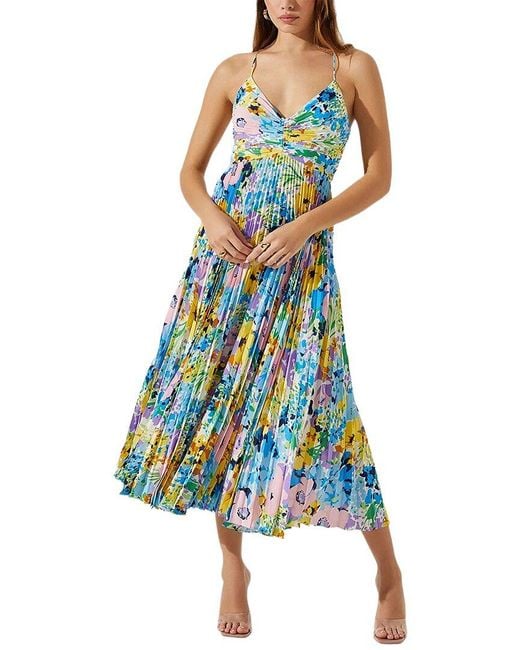 AMINA GLAM Blue Midi Dress