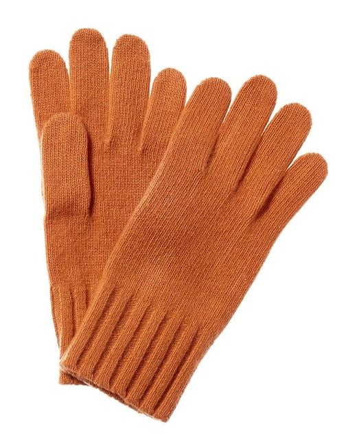 Portolano Orange Cashmere Gloves