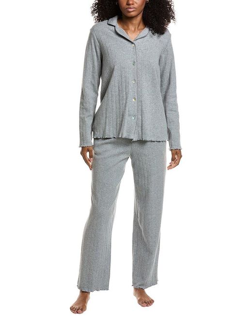 Carole Hochman Gray 2Pc Pajama & Pant Set