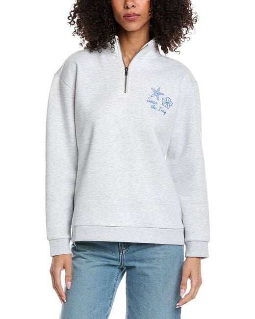 Vintage Havana White Comfort Fleece Crewneck Sweatshirt