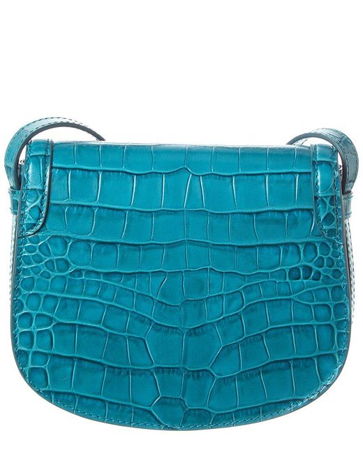 Tom Ford Blue Mini Leather Shoulder Bag