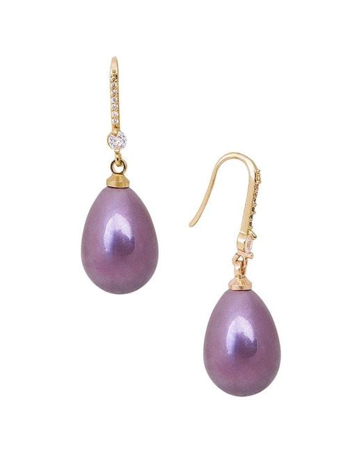 Saachi Purple Colored Pearl Dangle Earrings