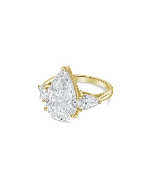 Diana M White Diana M. 18K 16.50 Ct. Tw. Lab-Grown Diamond Three-Stone Ring