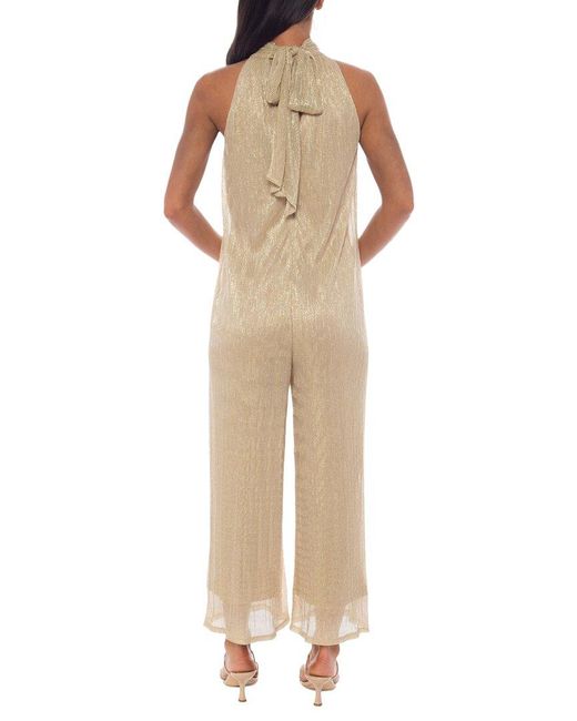 Marina Natural Pleated Jumpsuit