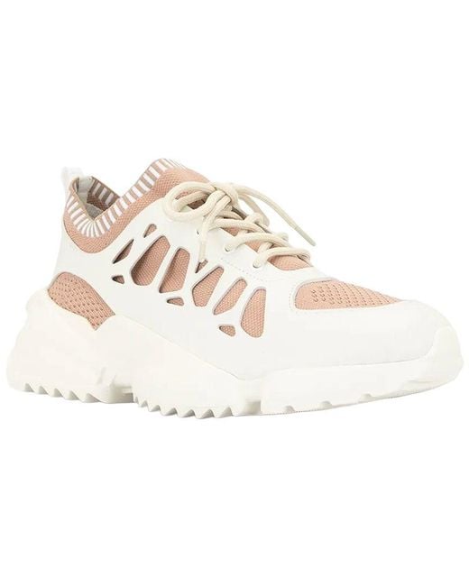 Ferragamo White Raintop Leather Sneaker