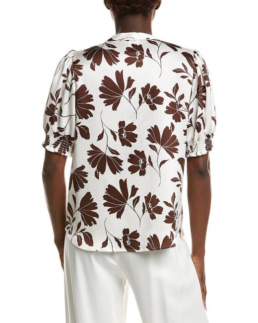 Anne Klein White Y-Front Blouse