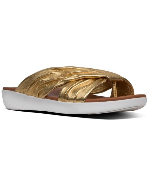 Fitflop Leather Twine Sandal in Gold (Metallic) | Lyst