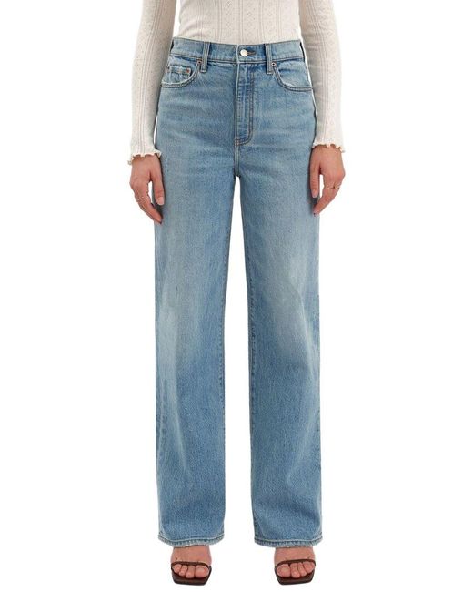 Daze Denim Blue City Straight Be Mine Vintage High Rise Straight Leg Jean
