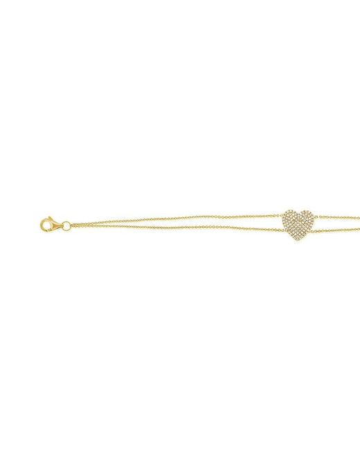 Sabrina Designs White 14k 0.23 Ct. Tw. Diamond Heart Bracelet