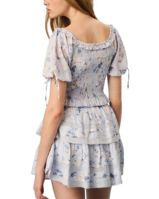 LoveShackFancy Gray Molly Top