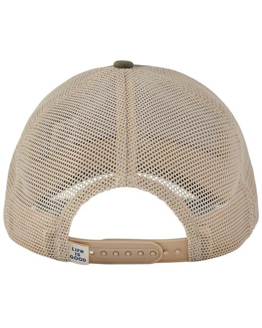 Life Is Good. Green Trucker Hat for men