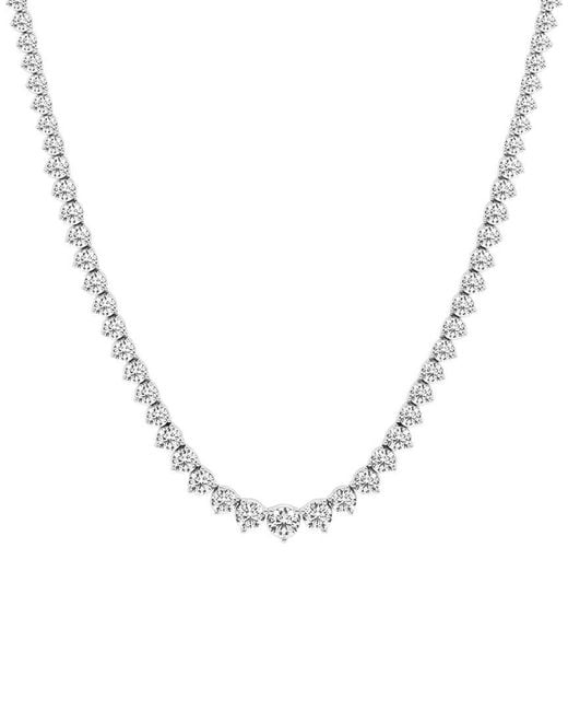 Lab Grown Diamonds Metallic 14K 20.00 Ct. Tw. Lab-Grown Diamond Riviera Necklace