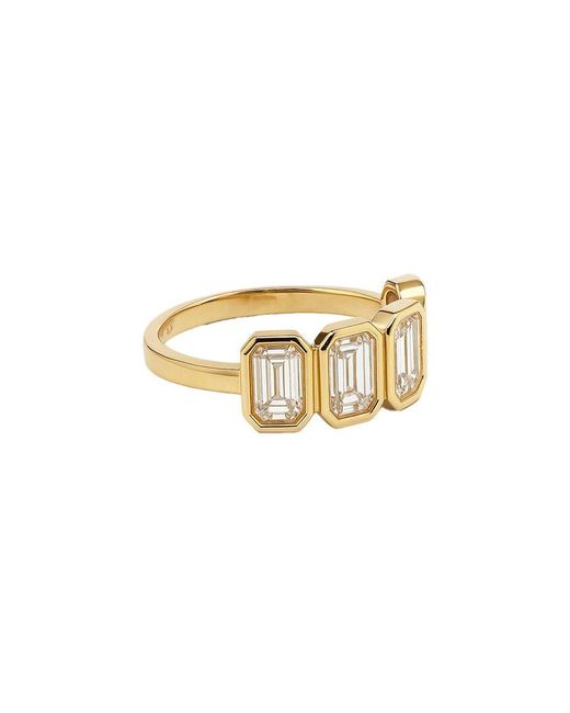 Prince Diamond & Jewelry White 14K 2.00 Ct. Tw. Lab-Grown Diamond Emerald Band Ring