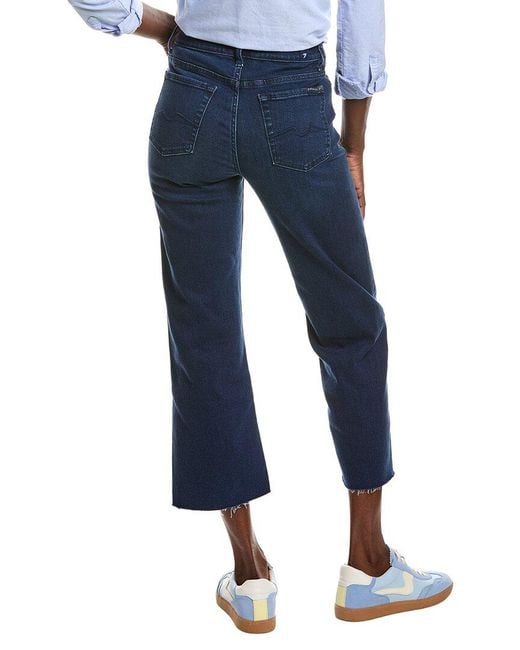 7 For All Mankind Blue Cropped Alexa Jean