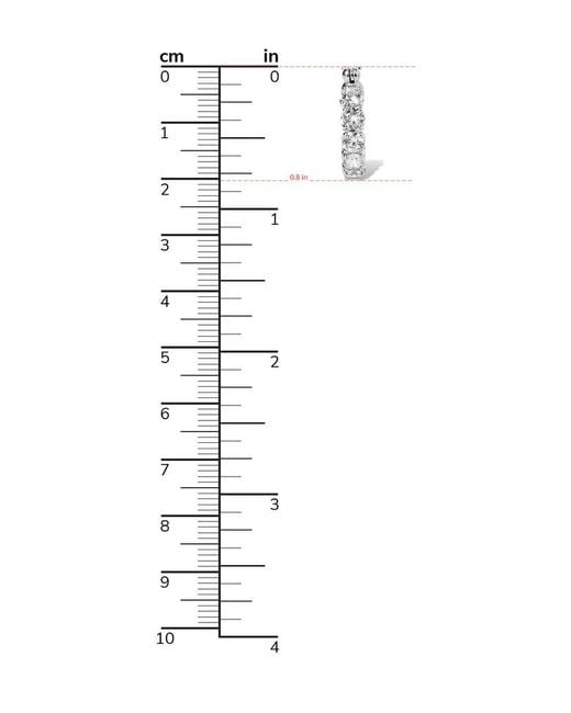 Savvy Cie Metallic Rhodium Plated Cz Chubby Inside-Out Earrings