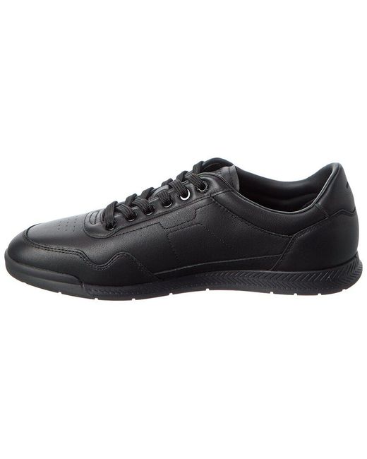 Boss Black Titanium Leather Sneaker for men