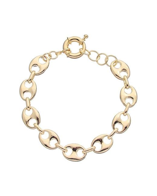 Juvell Metallic 18k Plated Puffed Mariner Bracelet