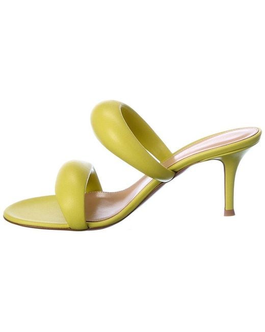 Gianvito Rossi Yellow Bijoux 70 Leather Sandal