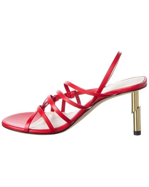 Lanvin Pink Sequence Leather Sandal