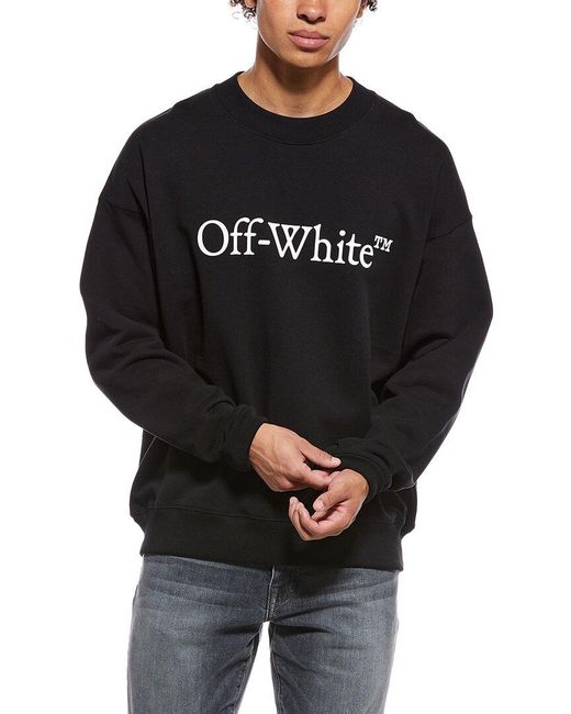 Off-White c/o Virgil Abloh Black Graphic Crewneck Sweatshirt for men