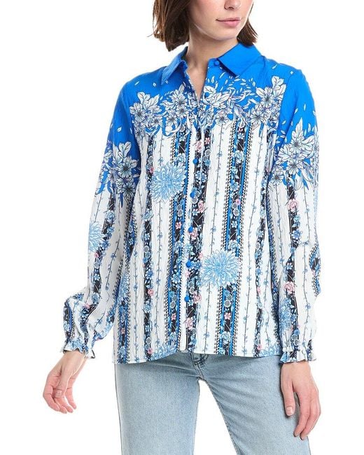 Tahari Blue Shirt