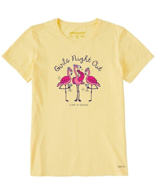Life Is Good. Yellow Crusher T-shirt