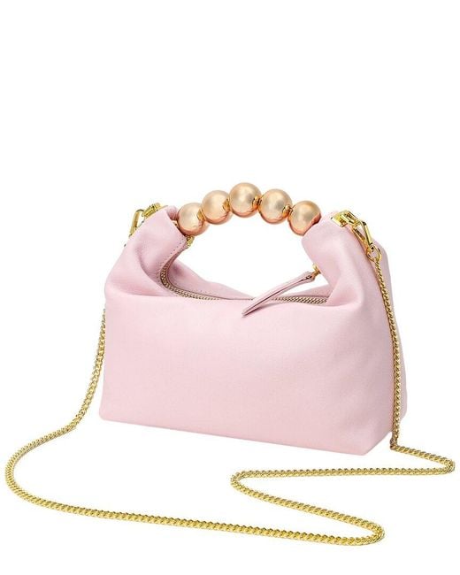 Tiffany & Fred Paris Pink Smooth Leather Top Handle Shoulder Bag