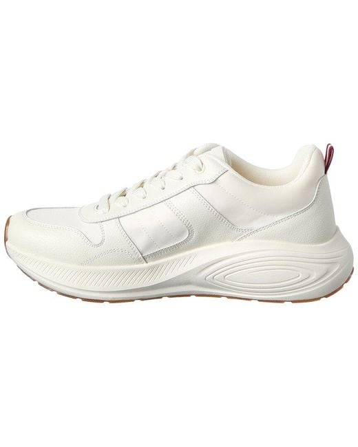 Bally White Leather-Trim Running Sneaker for men