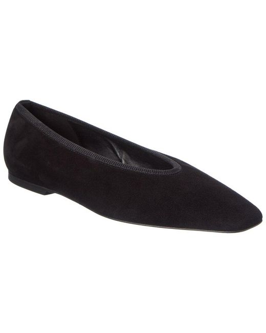Totême Black Mini Suede Ballerina Flat