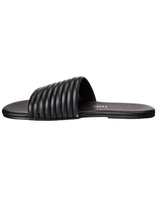 TKEES Black Caro Leather Sandal