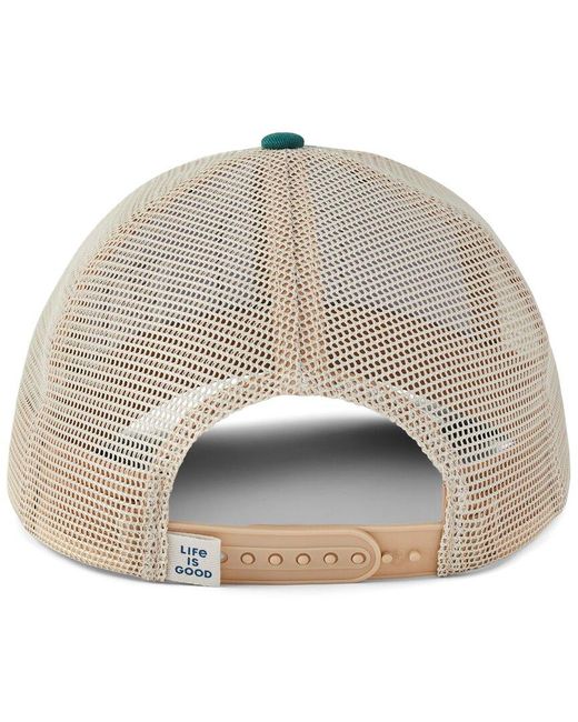 Life Is Good. Green Trucker Hat for men