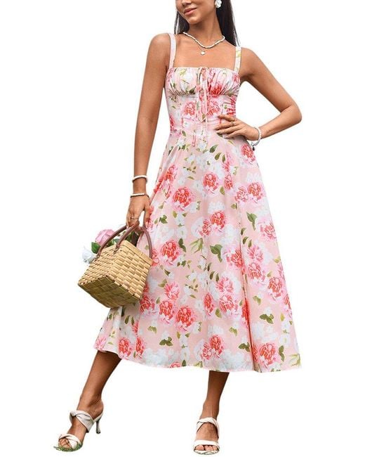 Amanda Royal Pink Midi Dress