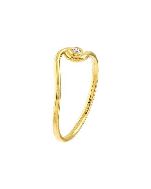 HAWLEY ST Metallic 14K 0.03 Ct. Tw. Diamond Fashion Ring