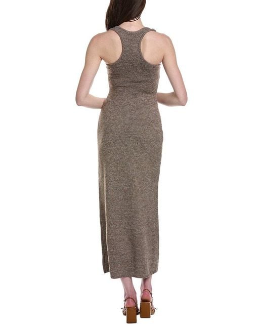 Line & Dot Brown Dune Wool-Blend Sweaterdress